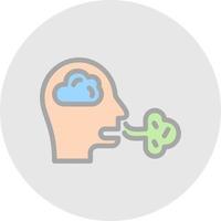 diseño de icono de vector de inhalación