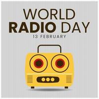 World radio day good for background. holiday, promo, flyer, brochure, template, poster Illustration vector