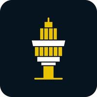 Control Tower Vector Icon Design
