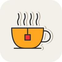 Tea Cup Vector Icon Design