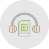 diseño de icono de vector de audiolibro