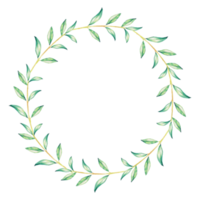 Greenery Wreath in Watercolor png