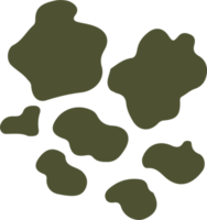 lichen ou mousse isolé png élément. forêt des bois champignon. mignonne main tiré la biologie et botanique illustration isolé sur transparent Contexte. biologique la nature plante