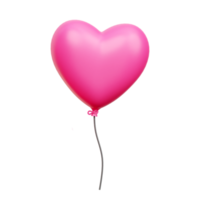 3d kärlek hjärta ballong, valentine 3d illustration png