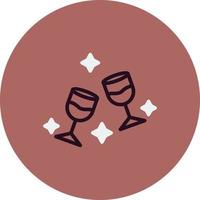 Champagne Glasses Vector Icon