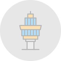 Control Tower Vector Icon Design