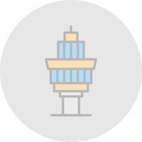 Control Tower Vector Icon Design