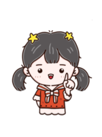 Cute girl cartoon character png