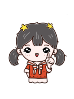 Cute girl cartoon character png