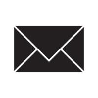 e-post och post ikon svart png