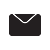 Email und Mail Symbol schwarz png