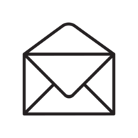 e-mail e posta icona nero png