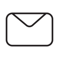 e-mail en mail icoon zwart png