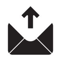 Email und Mail Symbol schwarz png