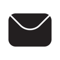e-mail e posta icona nero png