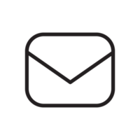 Email und Mail Symbol schwarz png
