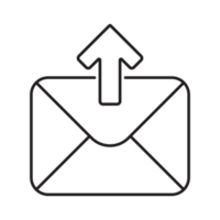 email et courrier icône noir png