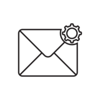 Email und Mail Symbol schwarz png