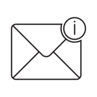 e-mail en mail icoon zwart png