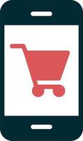 icono de vector de compras en línea