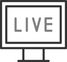 Pc Live Streaming Vector Icon