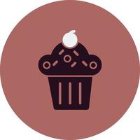 icono de vector de cupcake