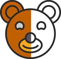 Teddy Bear Vector Icon Design