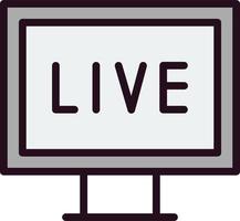 Pc Live Streaming Vector Icon