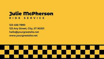 Retro Taxi Business Card template