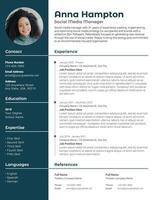 Simple Social Media Manager Resume Template