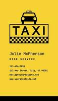 Retro Taxi Cab Business Card template