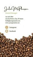 Luxury Coffee Business Card template