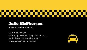 Bold Taxi Business Card template
