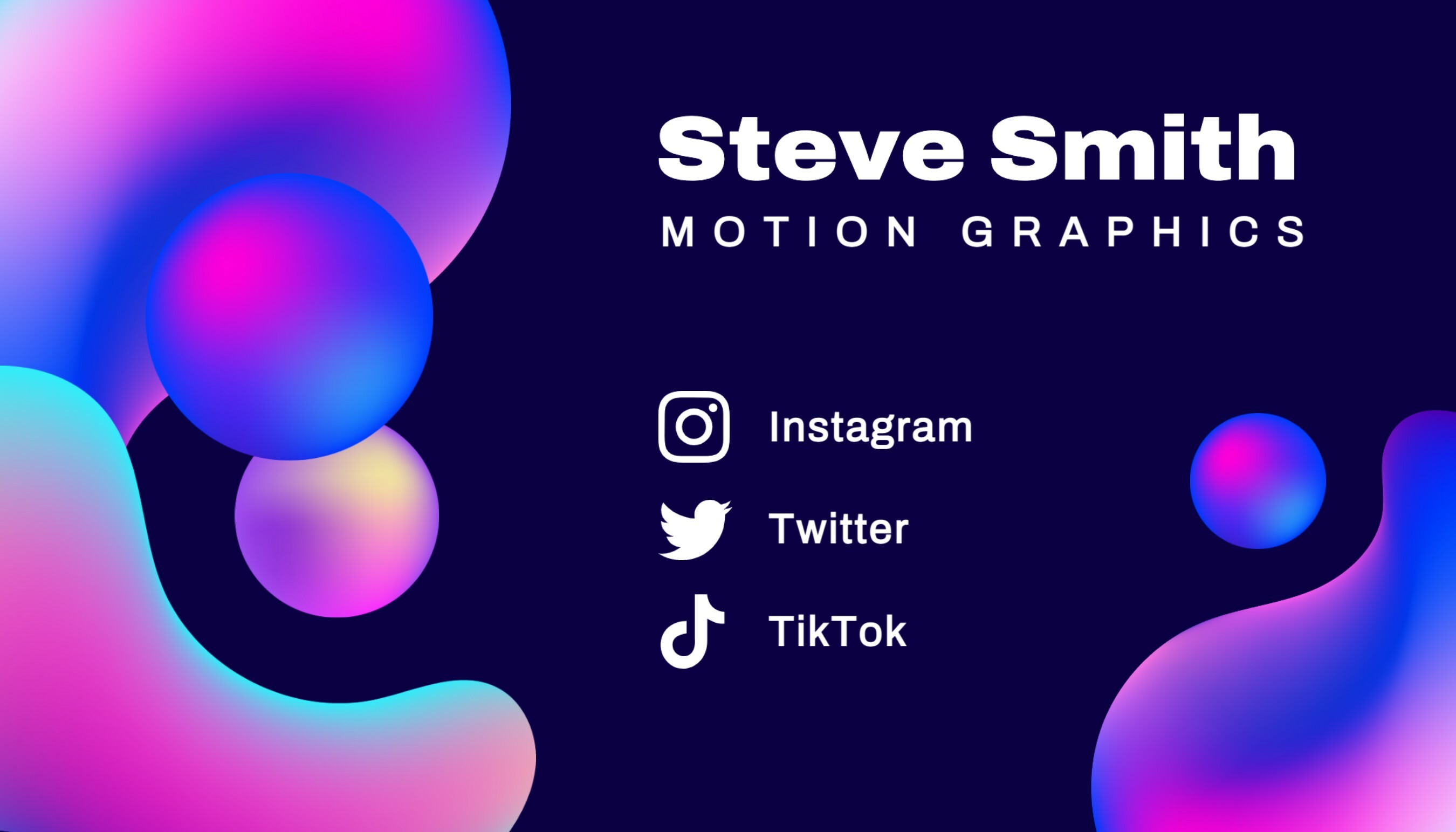 Motion Graphics Business Card Template