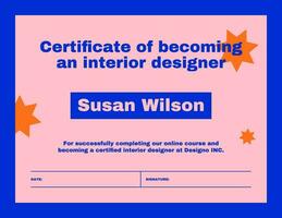 Designer certificate template
