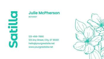 Botanist business card template