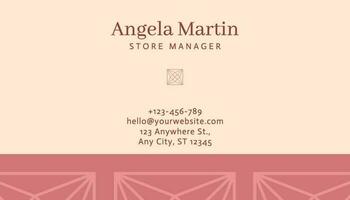 Red Art Deco Jewelry Business Card template