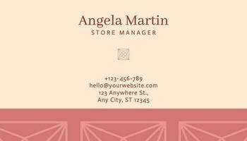 Red Art Deco Jewelry Business Card template