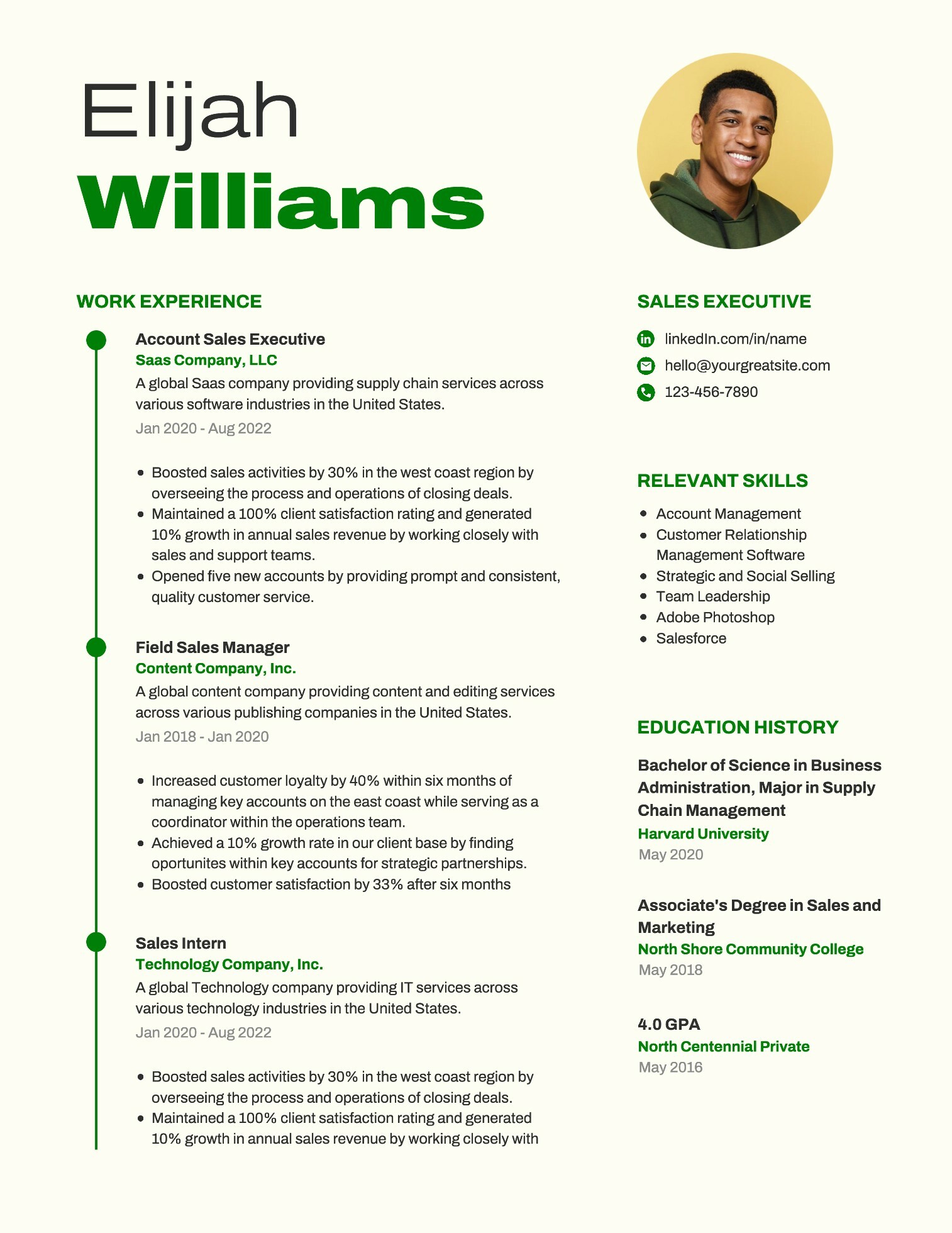 Creative Editable Resume Template