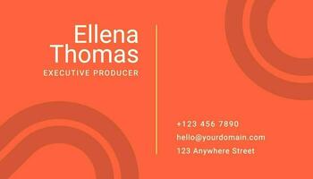 Orange Modern Executive Producer Business Card template
