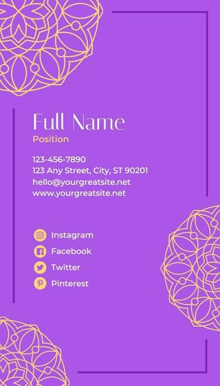 Geometric Mandala Business Card