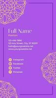 Geometric Mandala Business Card template