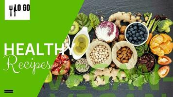 Healthy vegan recipes template