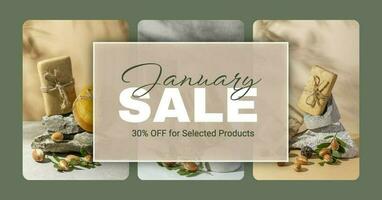 January Natural Bath Product Sale template
