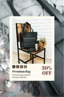 Beige Minimalist Premium Bag Pinterest template