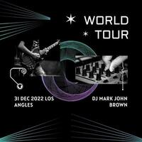 Black Geometric World Tour Musician Instagram Post template