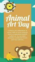 Animal Art Day Promo template
