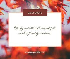 Orange Aesthetic Autumn Fall Quote Facebook Post template