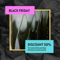 Black Minimalist Special Sale Discount Instagram Post template
