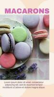 Pink and Purple Macaron Template